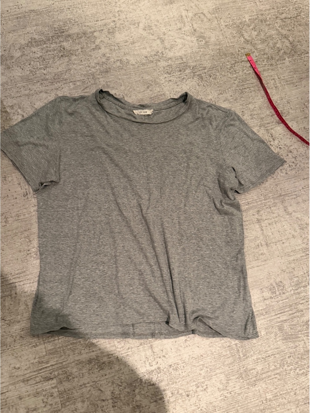 THE ROW Gray Cotton Classic Crew Neck short sleeve tshirt casual luxury